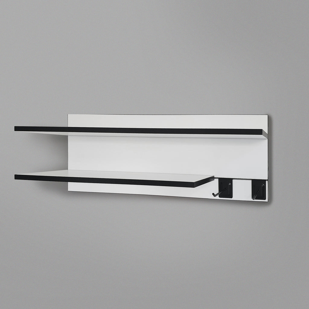 800mm Backpanel 2 lines with 1x800mm and 600mm shelf + 2 prongs