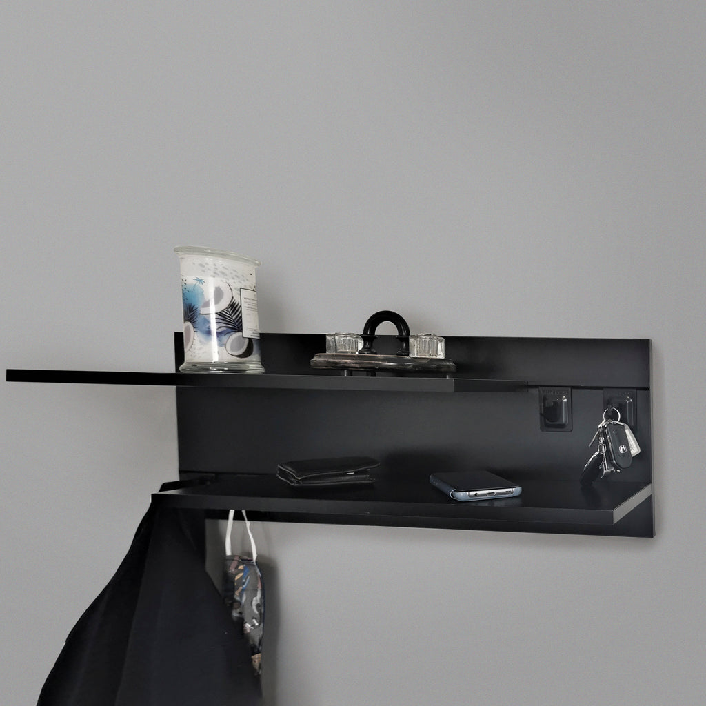 800mm Backpanel 2 lines with 2 x 600 Shelves plus 4 Hooks