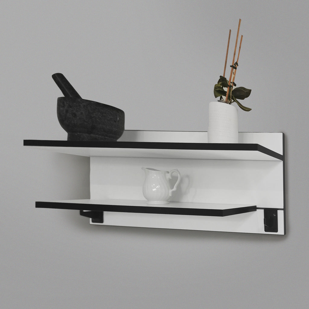 800mm Backpanel 2 lines with 1 x 800 Shelf, 1 x 600 shelf plus 2 Hooks