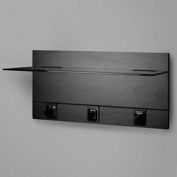 800mm Backpanel 2 lines with 1 x 800 Glass Shelf, plus 3 Hooks