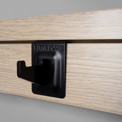 Black Powder Coated Hook on Woodgrain