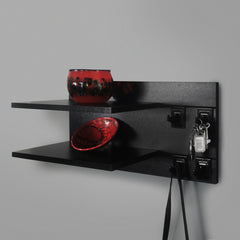 600mm Backpanel 2 lines with 2 x 400 Shelves plus 4 Hooks