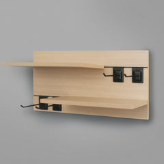 600mm Backpanel 2 lines with 2 400mm Shelves & 4 Prongs