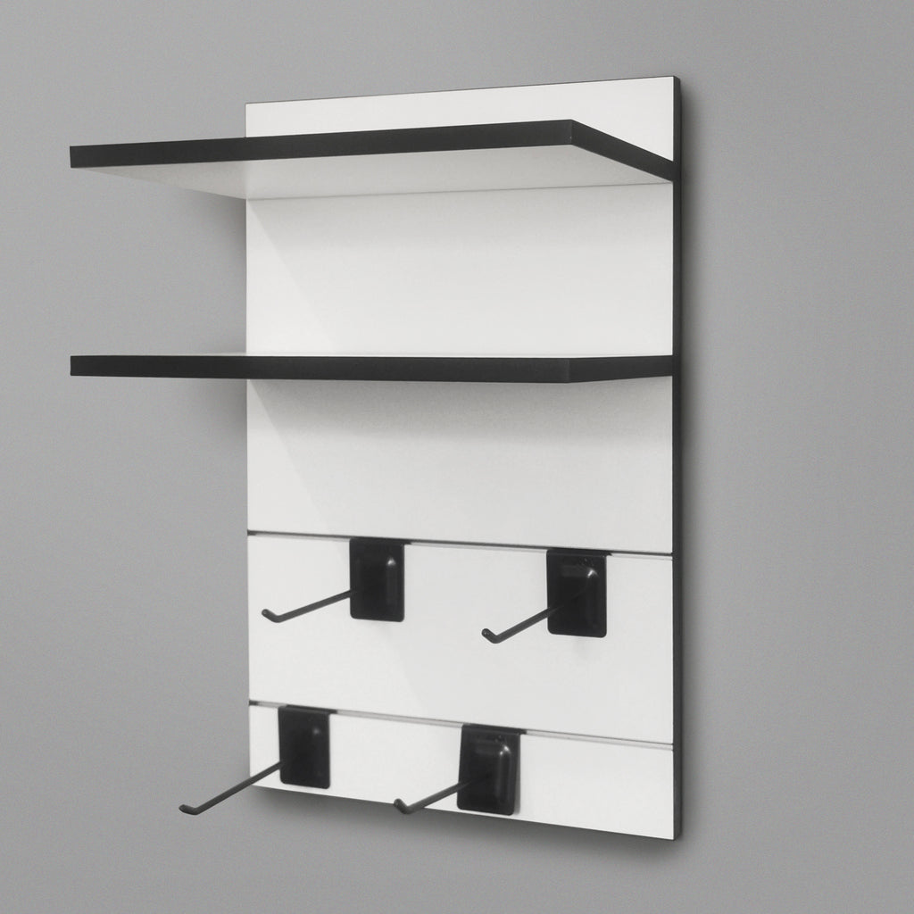 400mm Backpanel 4 line with 2 x 400mm shelves & 4 Prongs