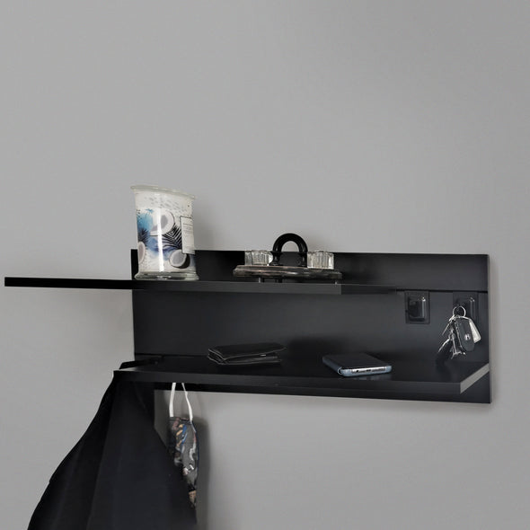 800mm Backpanel 2 lines with 2 x 600 Shelves plus 4 Hooks