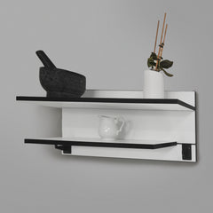 800mm Backpanel 2 lines with 1 x 800 Shelf, 1 x 600 shelf plus 2 Hooks