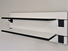 600mm Backpanel 2 lines with 2 x 400 Shelves plus 4 Hooks