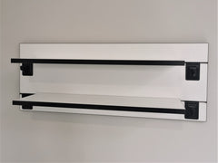 600mm Backpanel 2 lines with 2 x 400 Shelves plus 4 Hooks