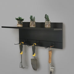 600mm Backpanel 2 lines with 1x 600mm Shelf & 3 Prongs