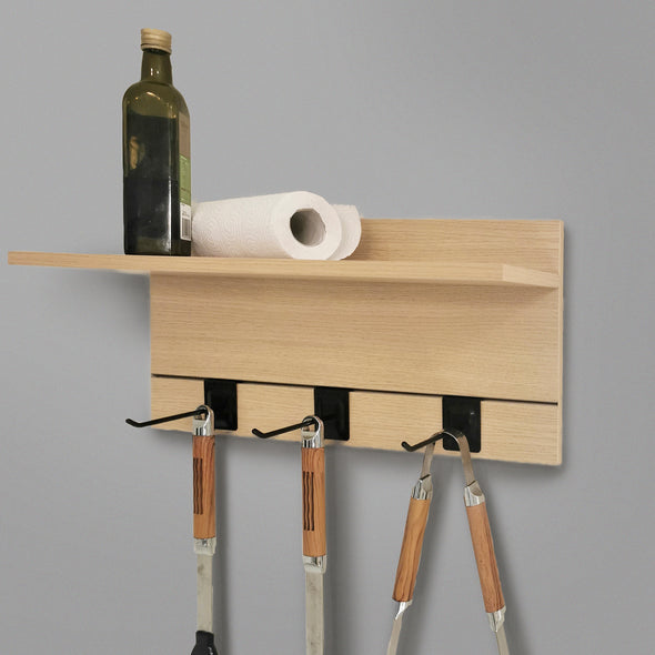 600mm Backpanel 2 lines with 1x 600mm Shelf & 3 Prongs