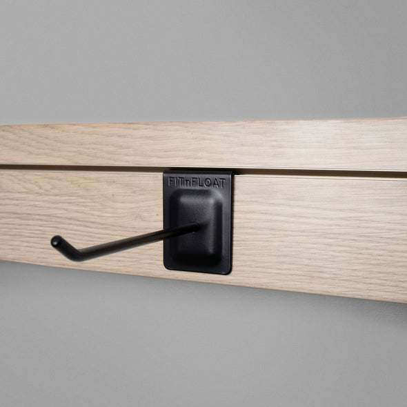 Black Powder Coated Prong on Woodgrain