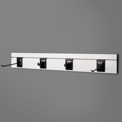 White Adjustable Floating Shelving 800mm With two prongs and 2 hooks
