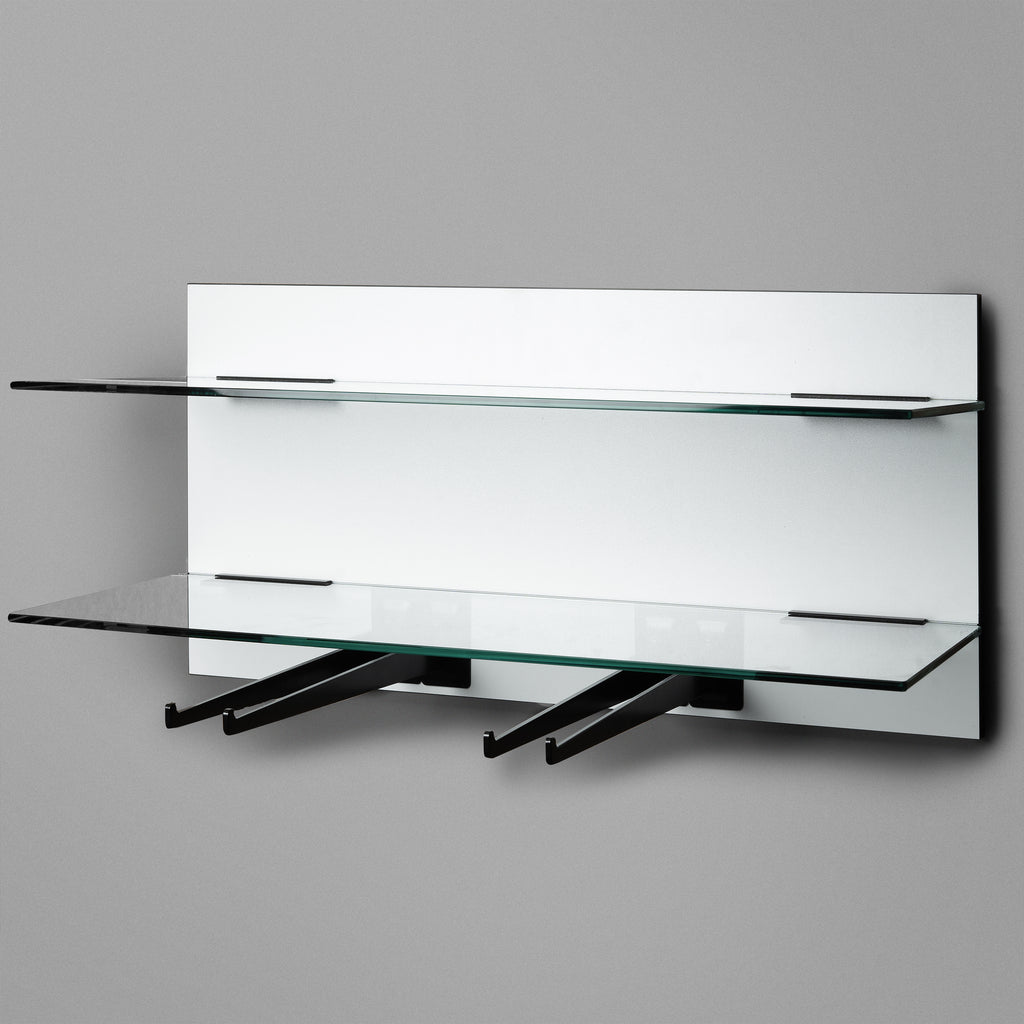 800mm Backpanel 2 lines with 2 x 800 Glass Shelf, plus 4 Arms