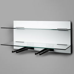 Copy of 600mm Backpanel 2 lines with 2 x 600 Glass Shelf, plus 4 Arms
