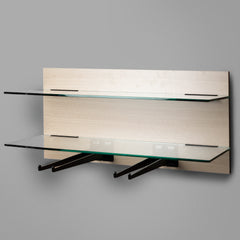 800mm Backpanel 2 lines with 2 x 800 Glass Shelf, plus 4 Arms